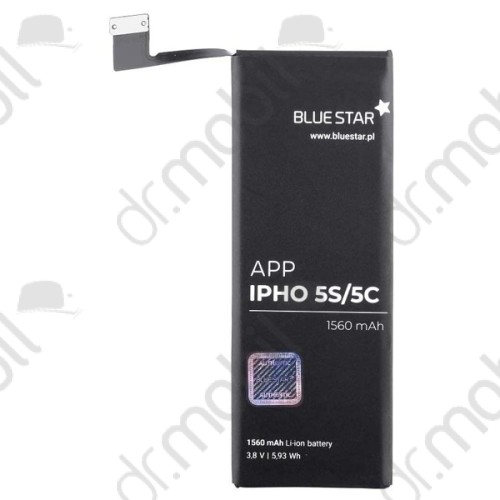 Akkumulátor Apple iPhone 5c / 5s 1560mAh Li-Polymer, ragasztóval (616-0720 / 616-0721/ 616-0722 kompatibilis)